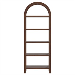Elyse Modern Classic Brown Wood Arched Etagere