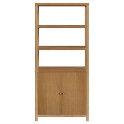 Shay Modern Classic Natural Wood Bookcase