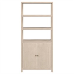 Shay Modern Classic Taupe Wood Bookcase