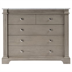 Eileen Updated Traditional White Marble Grey Wood Vanity Sink - 42&quot;
