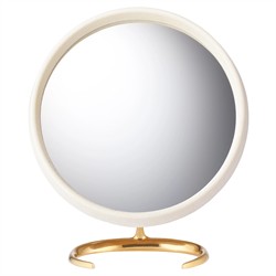 AERIN Updated Traditional Cream Embossed Shagreen Vanity Mirror