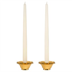 AERIN Olivia Updated Traditional Gold Brass Candlestick Holder - Set of 2