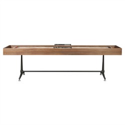 Seigfried Modern Classic Brown Oak Shuffleboard Game Table - 109"