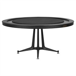 Seigfried Modern Classic Black Oak Round Poker Game Table