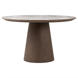 Skylar Modern Classic White Marble Brown Oak Poker Game Table