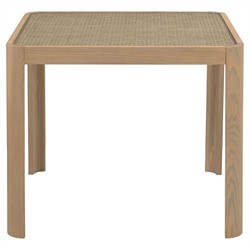 Catalina Coastal Beach Natural Wood Woven Cane Game Table