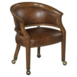 Cattleya Updated Traditional Brown Leather Game Chair