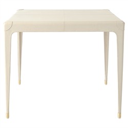 Truett Modern Classic Cream Leather Wrapped Game Table