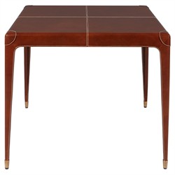 Truett Modern Classic Brown Leather Wrapped Game Table