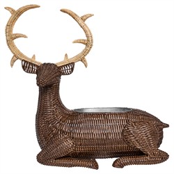 Juliska Devon Willow Traditional Brown Rattan Stag Wine Bucket