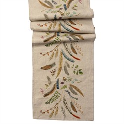 Juliska Forest Walk French Country Caf+? Au Lait Linen Table Runner