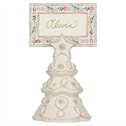 Juliska Berry & Thread French Country Whitewash Ceramic Tree Place Card Holder
