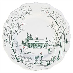 Juliska Country Estate Winter Frolic French Evergreen Ceramic Salad Plate