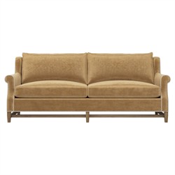 Lowen Updated Traditional Brown Performance Velvet Sofa - 88"
