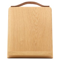 Arwen Updated Traditional Natural Wood Leather Handle Recipe Stand