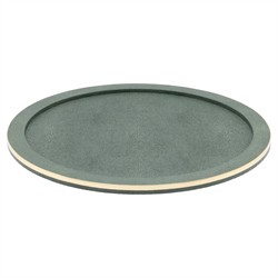Langston Updated Traditional Juniper Faux Shagreen Round Tray