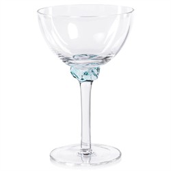 Carrara Modern Classic Azure Blue Martini Glass - Set of 4