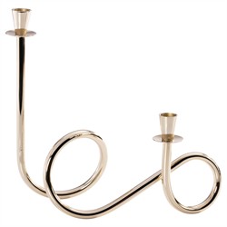 Kieran French Country Polished Gold Loop Candleholder