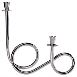 Kieran French Country Polished Nickel Loop Candleholder