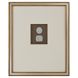John Richard Mahogany White Intaglio Gold Frame Mixed Media VII - 22x18