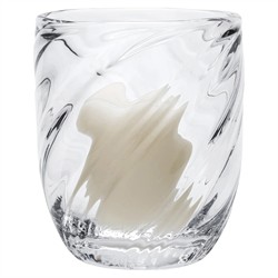 Simon Pearce Calais Modern Classic Optic Glass Hurricane Candleholder