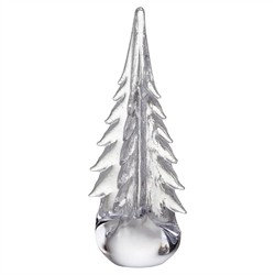 Simon Pearce Four Sided Modern Classic Crackle Glass Evergreen Tree - 12&quot;