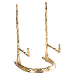 John Richard Giacometti Updated Traditional Gold Aluminum Plate Stand