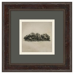 Anselm Rustic Grey Forest Dark Walnut Frame Illustration 2 - 14x14