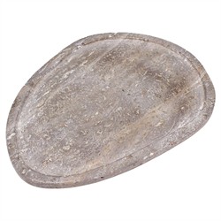 Matthias Modern Classic Grey Travertine Decorative Tray