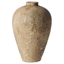 Elara French Country Beige Terracotta Decorative Jar