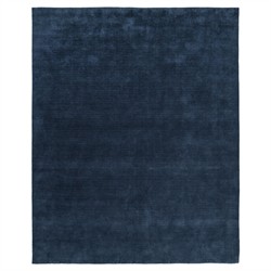 Zuriel Modern Classic Navy Blue Wool Solid Rug - 5'x8'