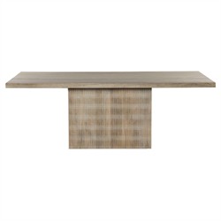 Madison Modern Classic Light Wash Mango Wood Rectangular Dining Table - 84"