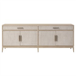 Rosal Modern Classic Natural Oak Woven Rush Sideboard