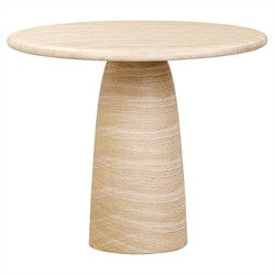 Emilia Modern Classic Sand Striae Concrete Round Outdoor Bistro Table - 36"