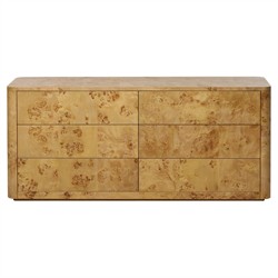 Mullins Modern Classic Natural Burl Double Dresser