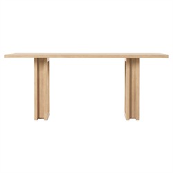 Emilie Coastal Beach Natural Mango Wood Rectangular Dining Table - 72"