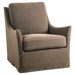 Levi Modern Classic Broadway Coffee Linen Glider Swivel Chair