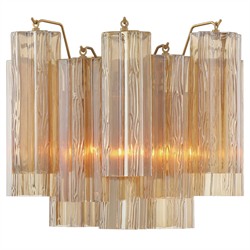 Corin Updated Traditional Amber Glass Sconce - Small