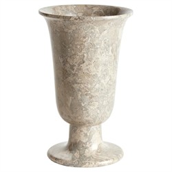 Clara French Country Grey Marble Footed Table Vase