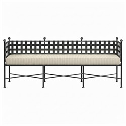 Aurore French Country Trail Cloud Iron Outdoor Garden Bench