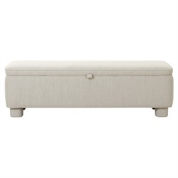 Sophie Modern Classic Light Grey Storage Bench