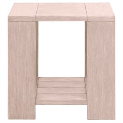 Samuel Coastal Beach Washed Teak Square Outdoor End Table