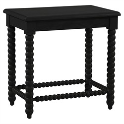 Lynda Updated Traditional White Performance Black Wood Side Table