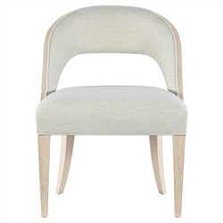 Naomi Modern Classic Crypton Nomad Snow Brown Oak Dining Chair