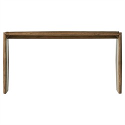 Genesis Rustic Lodge Weathered Brown Oak Rectangular Console Table