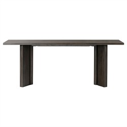 Jonathan Rustic Lodge Smoked Black Oak Rectangular Console Table