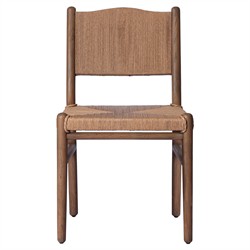 Hirom Updated Traditional Brown Wood Outdoor Dining Chair