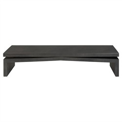 Rayan Modern Classic Black Concrete Rectangular Outdoor Coffee Table