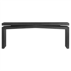 Rayan Modern Classic Black Concrete Rectangular Outdoor Console Table