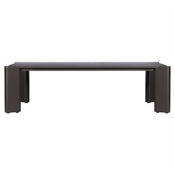 Soho Modern Classic Bronze Aluminum Rectangular Outdoor Dining Table - 106"